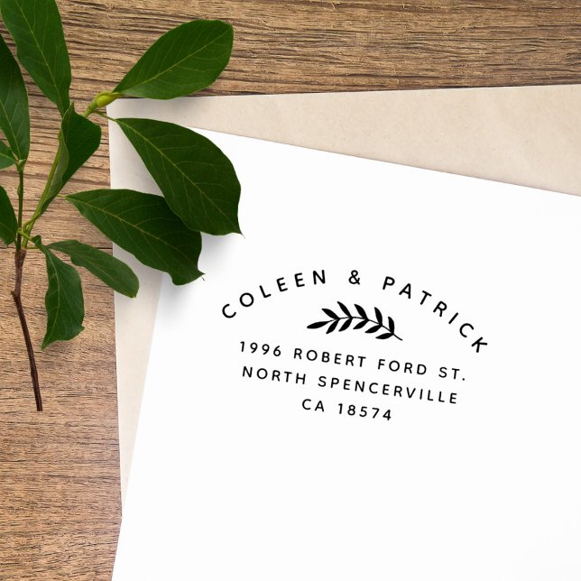 Carimbo De Borracha Dois Nomes Simples Endereço De Retorno Botânico El (Criador carregado)