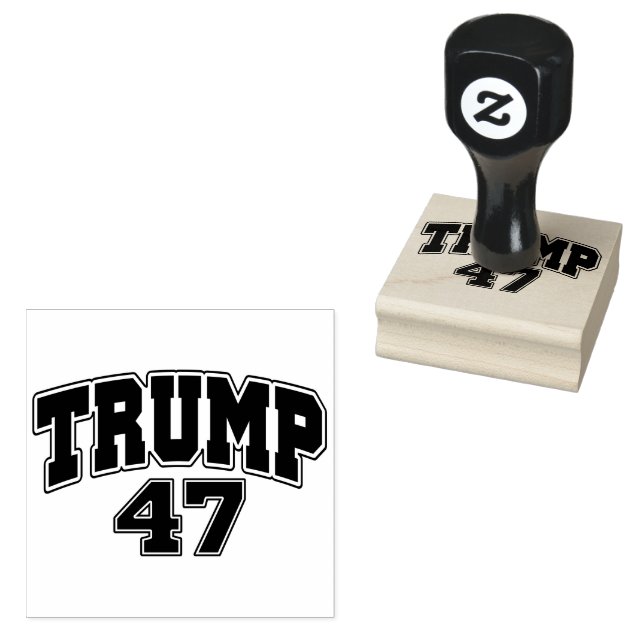 Carimbo De Borracha Donald Trump 47 (Carimbado)