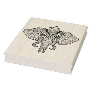 Carimbo De Borracha Doodle do elefante do circo