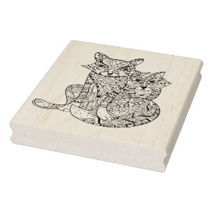 Carimbo De Borracha Doodle do Fox de Boho