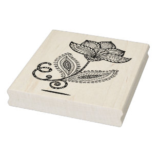 Carimbo De Borracha Doodles de Paisley Mehndi do Henna