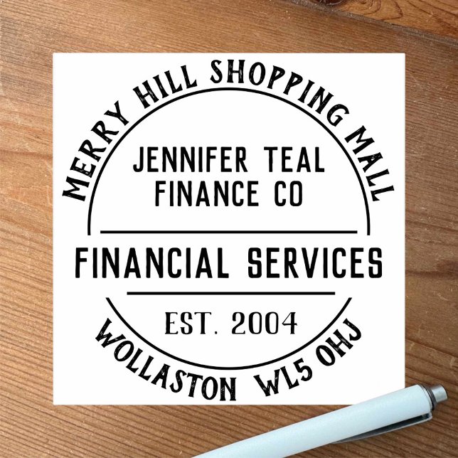 Carimbo de borracha dos serviços financeiros (Criador carregado)