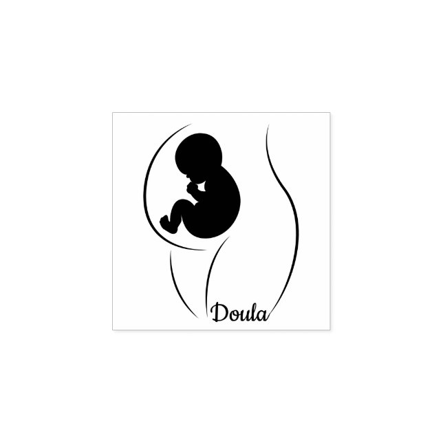 Carimbo De Borracha Doula Grávida (Impressão)