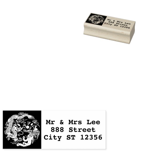 Carimbo De Borracha Dourado Dragão Vermelho Fênix Favor do Casamento C (Carimbado)