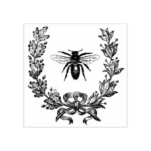 Carimbo de borracha e borra de abelha