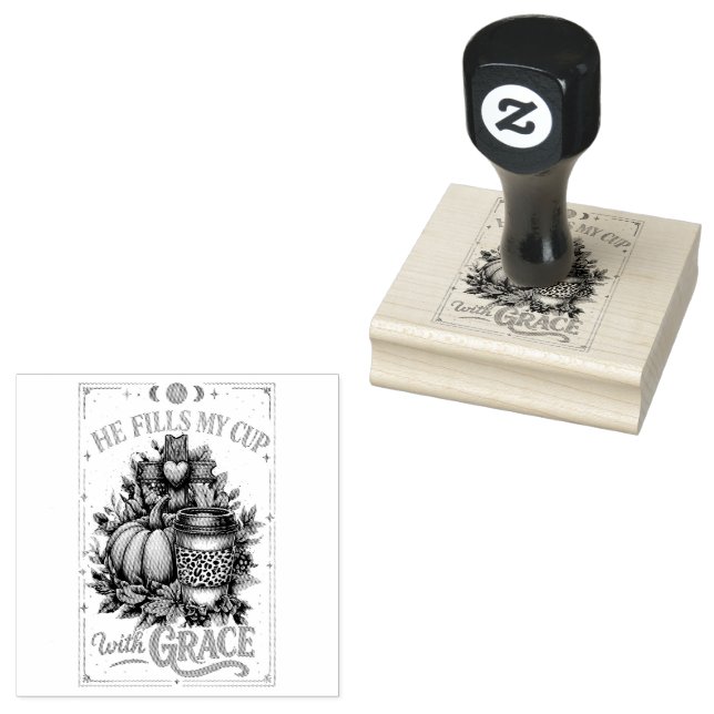 Carimbo De Borracha Ele Preenche A Minha Taça... (Carimbado)