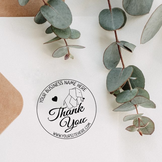 Carimbo De Borracha Elefante Bonito Pequenas Empresas Feitas À Mão Obr (Criador carregado)