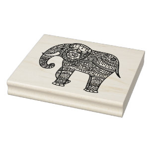 Carimbo De Borracha Elefante decorativo do estilo