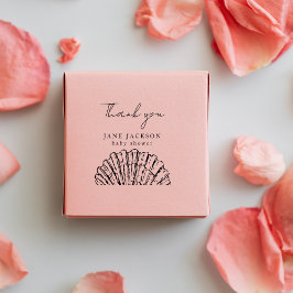 Carimbo De Borracha Elegant Custom Scallop Shell Baby Shower 