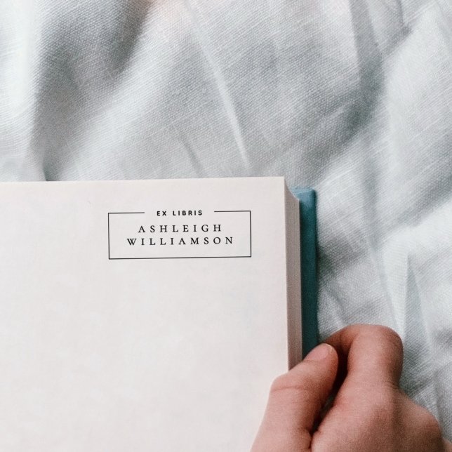Carimbo De Borracha Elegante Clássico Ex Libris Personalizado Nome do  (Criador carregado)