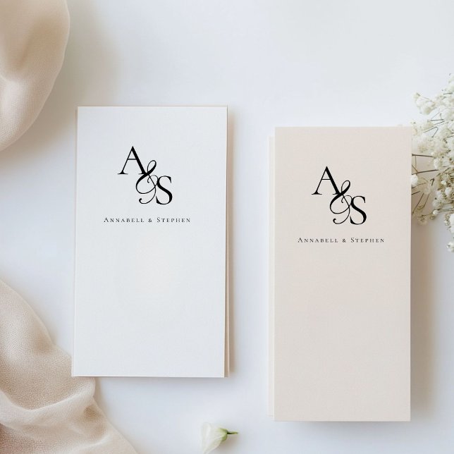 Carimbo De Borracha Elegante, Clássico, Monograma, Casamento (Personalized, Elegant, Classic, Monogram, Wedding Rubber Stamp.)