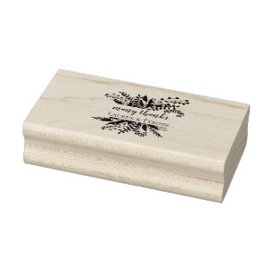 Carimbo de borracha elegante das folhas