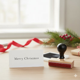 Carimbo de Borracha Elegante Feliz Natal para o Fe