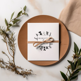 Carimbo De Borracha Elegante, Monograma, Folha de Arte de Linha, Casam