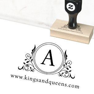 Carimbo De Borracha Elegante, Monograma, Logotipo Real