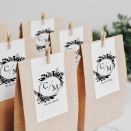 Carimbo De Borracha Elegante, Monograma, Rua de Arte de Linha, Casamen