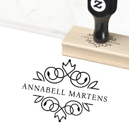 Carimbo De Borracha Elegante, real