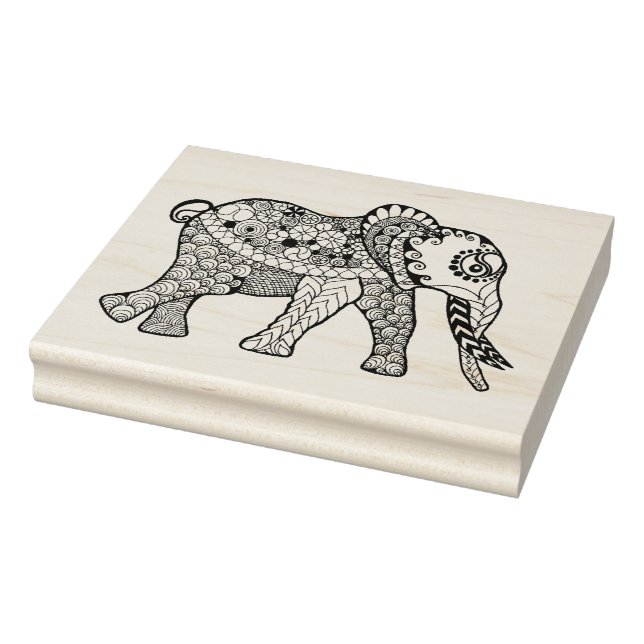 Carimbo De Borracha Elephant Doodle (Carimbo)