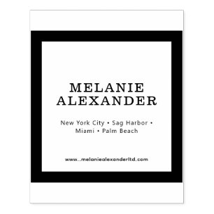 Carimbo De Borracha Embalagem Elegante de Varejo Nome Localização Webs