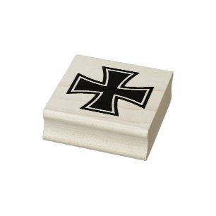 Carimbo De Borracha emblema de cruz de ferro preto/branco da república