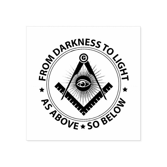Carimbo De Borracha Emblema de Freemasonry (Impressão)