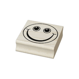 Carimbo De Borracha Emoji Face Sorridente