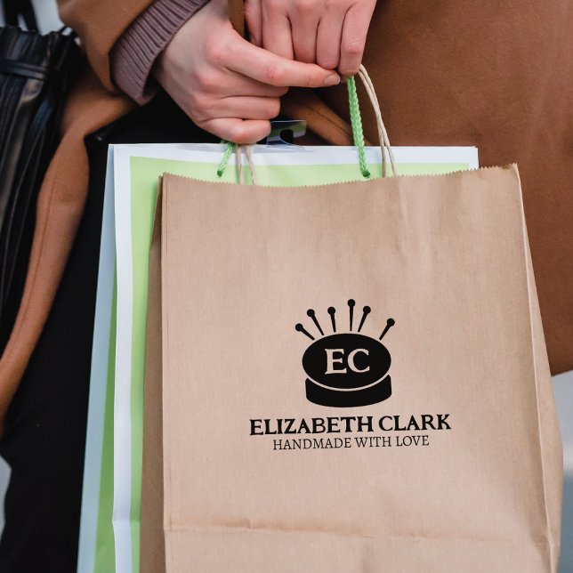 Carimbo De Borracha Empresa de costura personalizada, grande (Criador carregado)