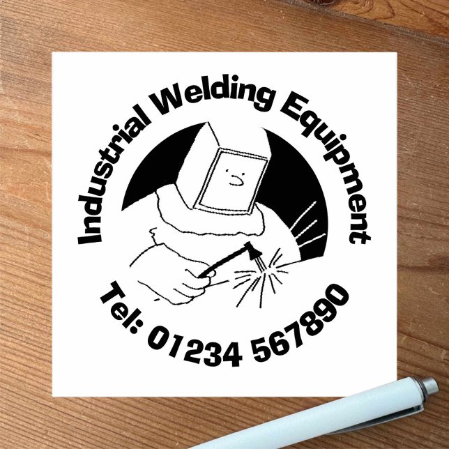 Carimbo De Borracha Empresa de equipamento de soldadura industrial. (Criador carregado)
