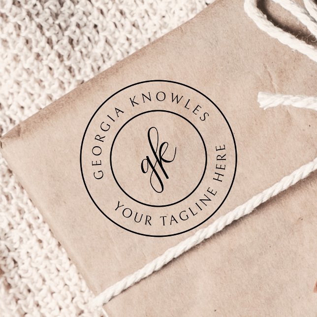 Carimbo De Borracha Empresa profissional mínima elegante (Criador carregado)