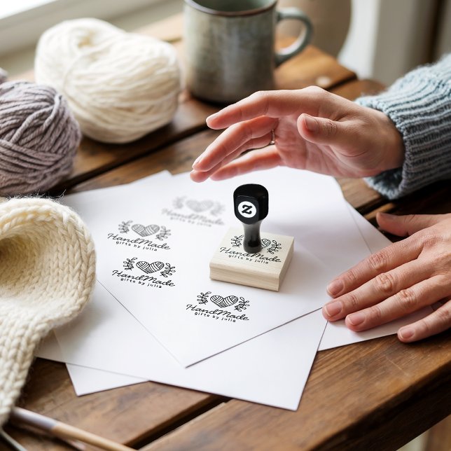 Carimbo De Borracha Encapsulamento de logotipo cardíaco com presentes  (Handmade Gifts Rustic Love Heart Logo Packaging)