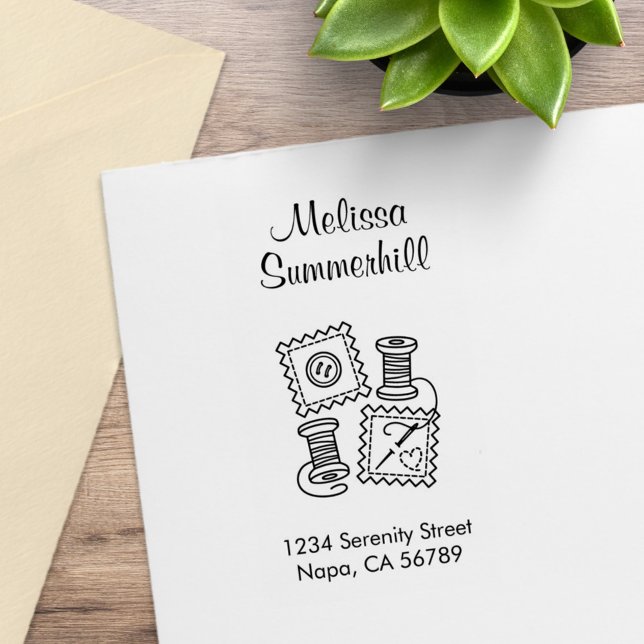 Carimbo De Borracha Endereço 2 do Hobby do Artesanato de costura (Criador carregado)