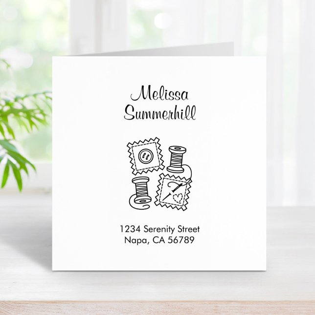 Carimbo De Borracha Endereço 2 do Hobby do Artesanato de costura (Criador carregado)