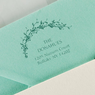 Carimbo De Borracha Endereço da Família de Ramais Botânicos da Terra E