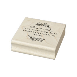 Carimbo De Borracha Endereço das Ramificações de outono