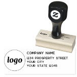 Carimbo De Borracha Endereço de devolução da empresa de logotipo simpl<br><div class="desc">Adicione seu próprio logotipo e nome e endereço da empresa a este simples,  minimalista e profissional carimbo de endereço de retorno para representar sua marca.</div>