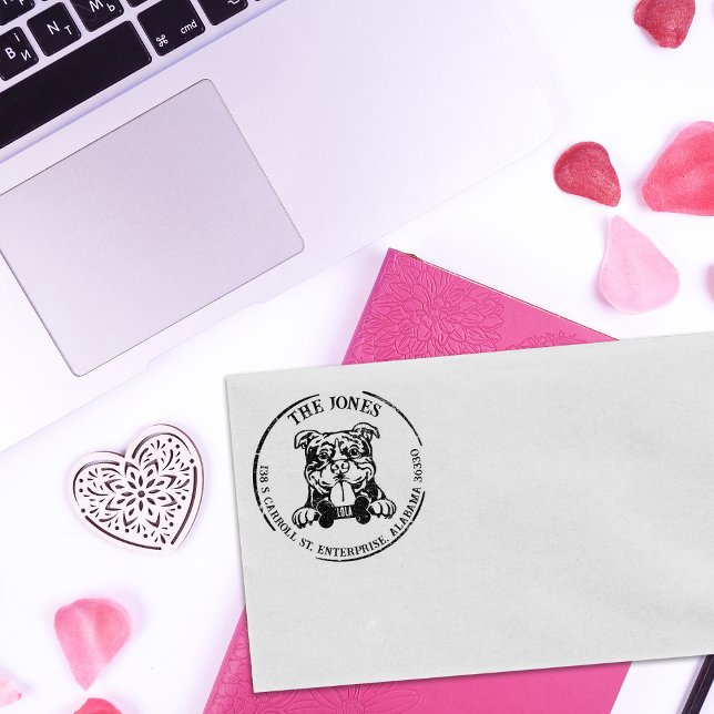 Carimbo De Borracha Endereço de devolução da família Bully Dog America (Criador carregado)