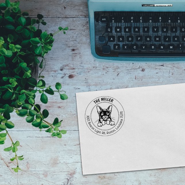 Carimbo De Borracha Endereço de devolução da família Cat birmanesa (Criador carregado)