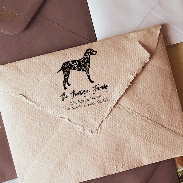 Carimbo De Borracha Endereço de devolução da família Dalmaciana decora (Criador carregado)