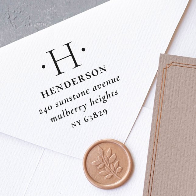 Carimbo De Borracha Endereço de devolução da família Elegante e Modern (Criador carregado)