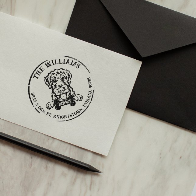 Carimbo De Borracha Endereço de devolução da família personalizada Air (Criador carregado)