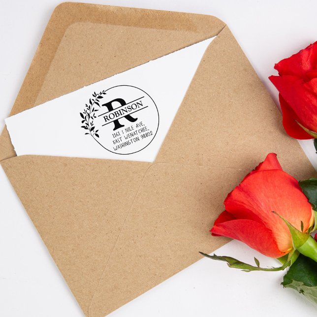 Carimbo De Borracha Endereço de devolução da família personalizada com (Criador carregado)