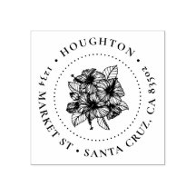 Endereço de devolução da família redonda Hibiscus