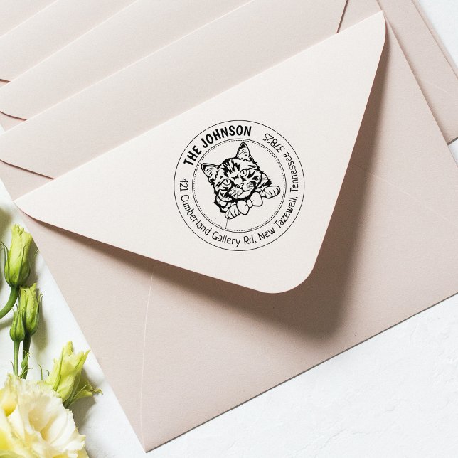 Carimbo De Borracha Endereço de devolução da família Siberian (Criador carregado)