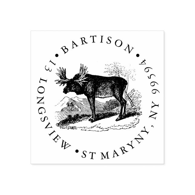 Carimbo De Borracha ENDEREÇO DE DEVOLUÇÃO DA Mose ROUND (Impressão)