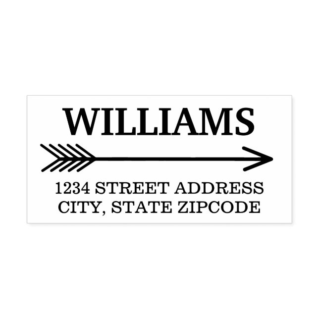 Carimbo De Borracha Endereço de devolução da seta de inicialização (Impressão)