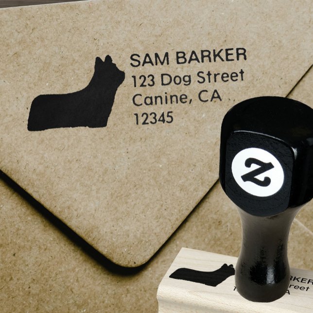Carimbo De Borracha Endereço de devolução da Skye Terrier Silhouette (Criador carregado)
