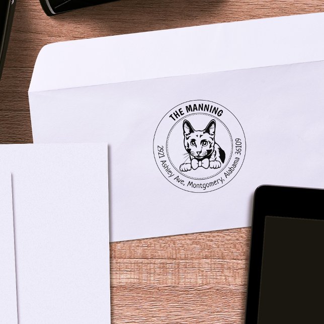 Carimbo De Borracha Endereço de devolução de azul russo (Criador carregado)