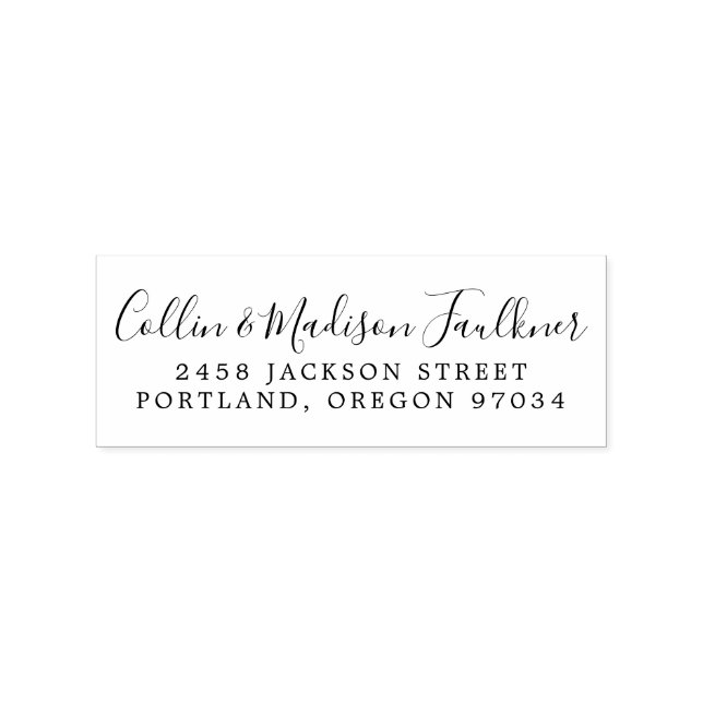 Carimbo De Borracha Endereço de Devolução de Casamento Novo (Impressão)