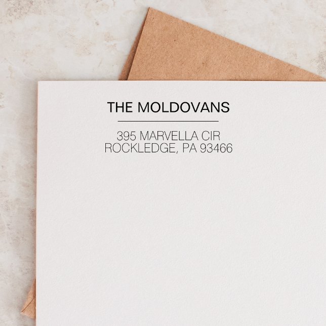 Carimbo De Borracha Endereço de Devolução de Casamento Personalizado (Criador carregado)