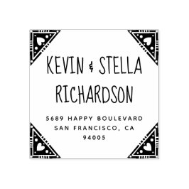 Carimbo De Borracha Endereço de Devolução de Casamentos de Coração